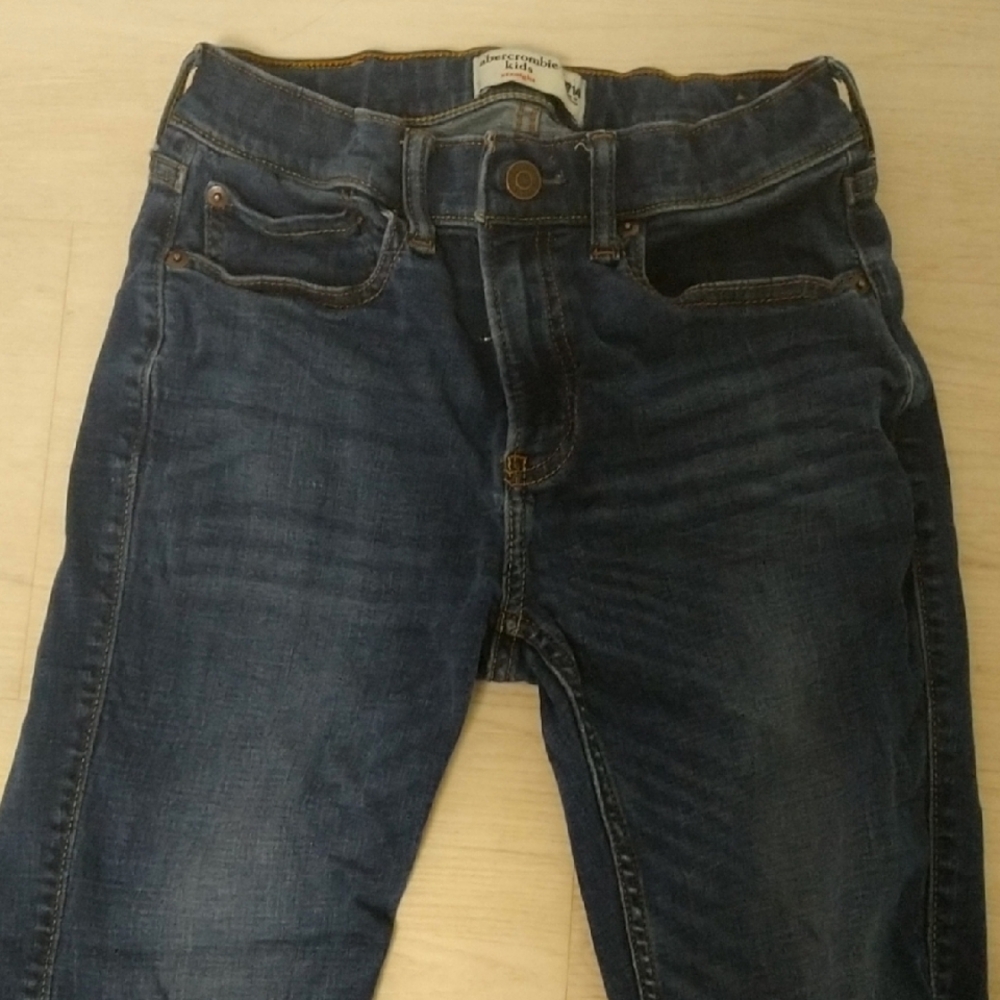 Abercrombie Kids Blue Jeans with Contrast Stitching and Fading